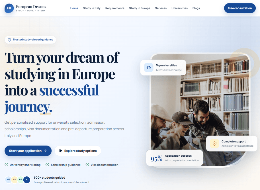 European Dreams Website